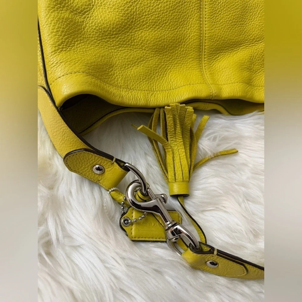 Coach Vibrant Yellow Leather Hobo Bag
